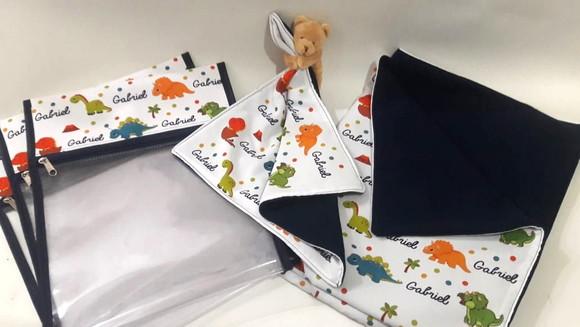 kit personalizado para bebê - dinossauro