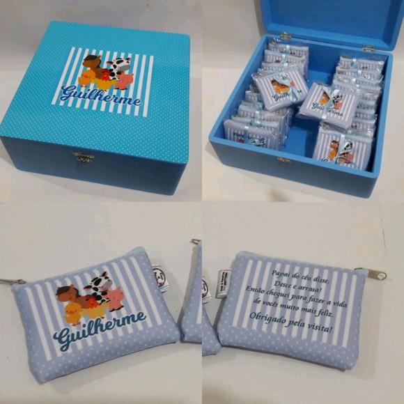Lembrancinha maternidade com caixa _ fazendinha
