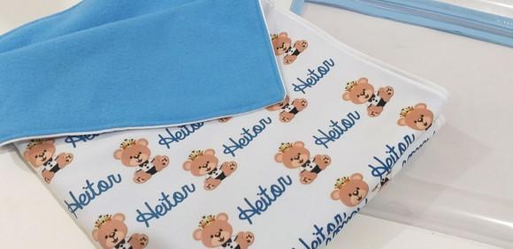 Manta personalizada para bebê ursinho