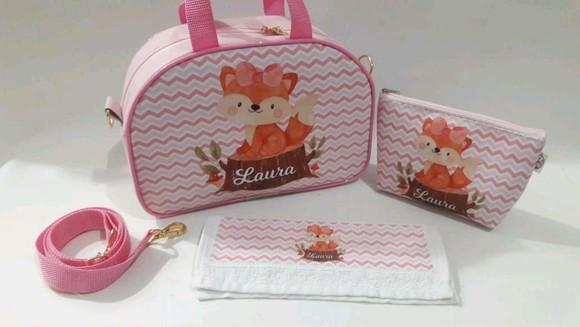 Presente personalizado bebé _Kit bolsa passeio menina