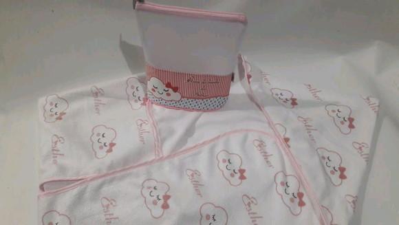 Toalha Capuz Personalizada _kit Hora do Banho