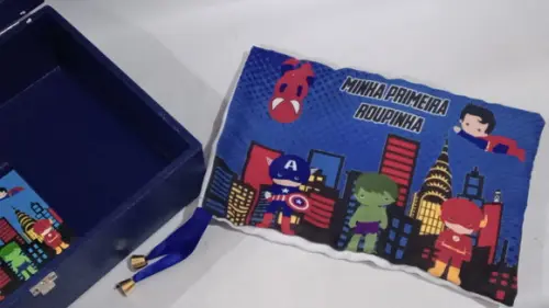 Caixa Recordação Bebê - Super Heróis