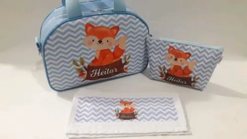 Kit bolsa bebê _ raposa menino