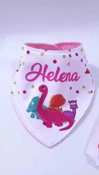 Kit para bebê _presente personalizado dinossauro menina