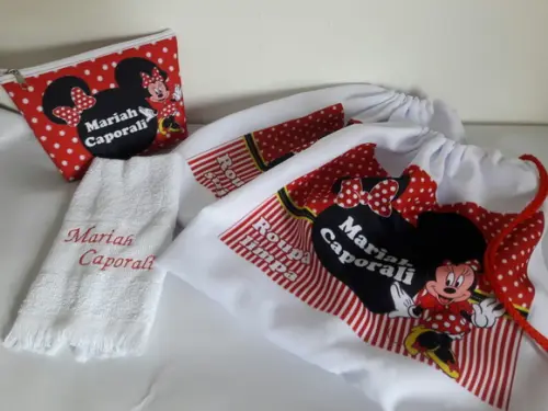 Kit para bebê _presente personalizado minnie