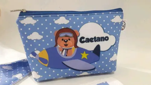 Kit para bebê _presente personalizado ursinho aviador
