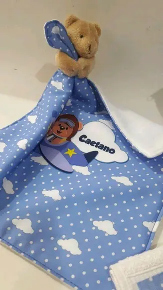 Kit para bebê _presente personalizado ursinho aviador
