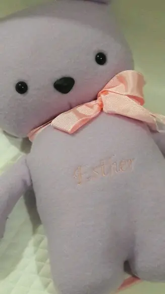 kit presente bebe_ ursinho e manta com nome personalizado