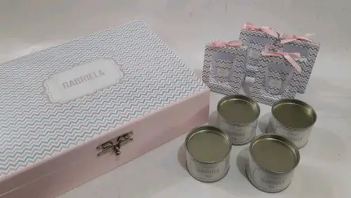 Lembrancinha maternidade com caixa