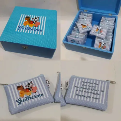 Lembrancinha maternidade com caixa _ fazendinha