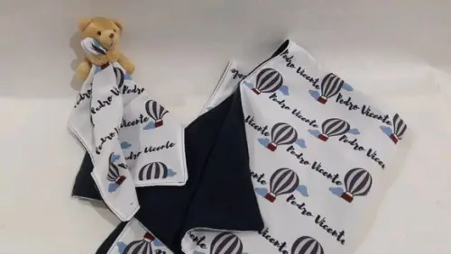Manta e naninha para bebê balão