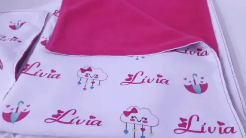 Manta e naninha para bebê _ chuva de amor