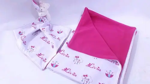 Manta e naninha para bebê _ chuva de amor