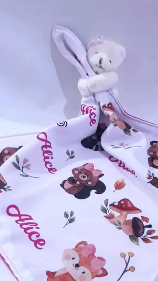 Manta e Naninha para Bebê Bosque Encantado