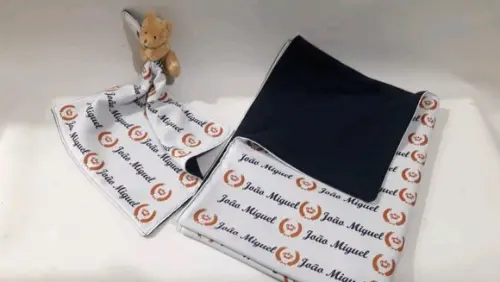 Manta e naninha para bebê coroa príncipe