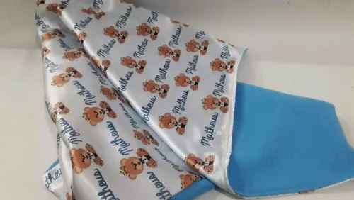 Manta personalizada para bebê ursinho principe