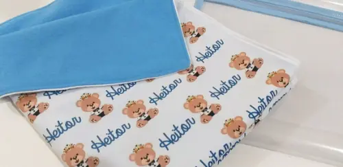 Manta personalizada para bebê ursinho