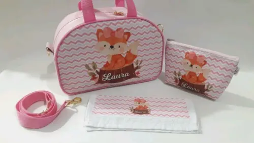 Presente personalizado bebé _Kit bolsa passeio menina