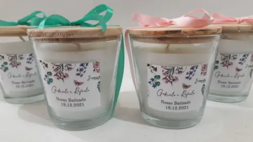Vela Aromática _ Lembrancinha Batizado