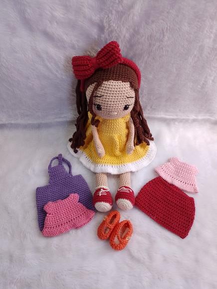Boneca Troca Roupas, Amigurumi