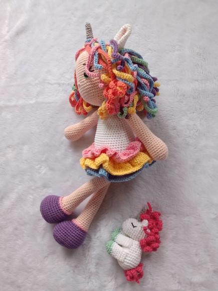 Boneca Unicórnio, Amigurumi