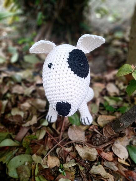 Cachorro Bull Terrier, Amigurumi