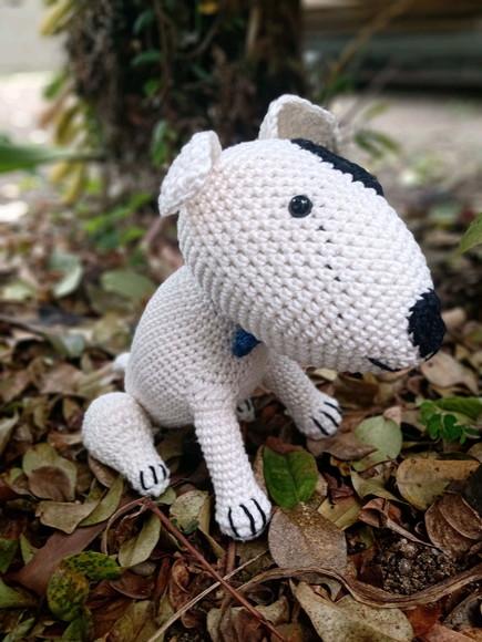 Cachorro Bull Terrier, Amigurumi