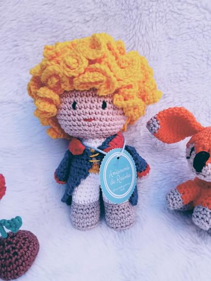 Pequeno Príncipe, a Rosa e a Raposa, Amigurumi