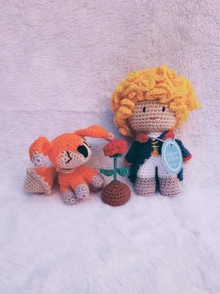 Pequeno Príncipe, a Rosa e a Raposa, Amigurumi