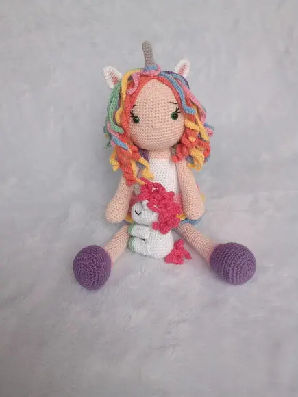 Boneca Unicórnio, Amigurumi
