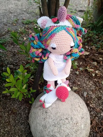 Boneca Unicórnio, Amigurumi