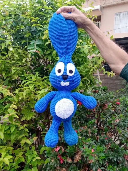Coelho Azul,amigurumi