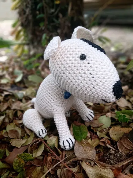 Cachorro Bull Terrier, Amigurumi