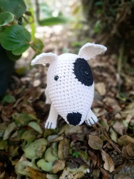 Cachorro Bull Terrier, Amigurumi