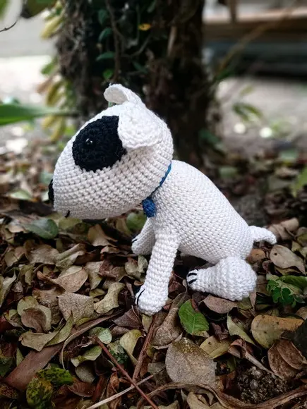 Cachorro Bull Terrier, Amigurumi