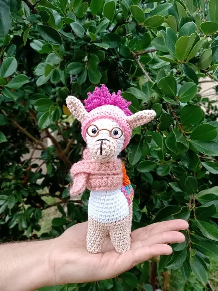 Lhama Hipster, Amigurumi
