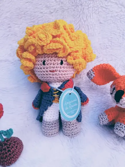 Pequeno Príncipe, a Rosa e a Raposa, Amigurumi