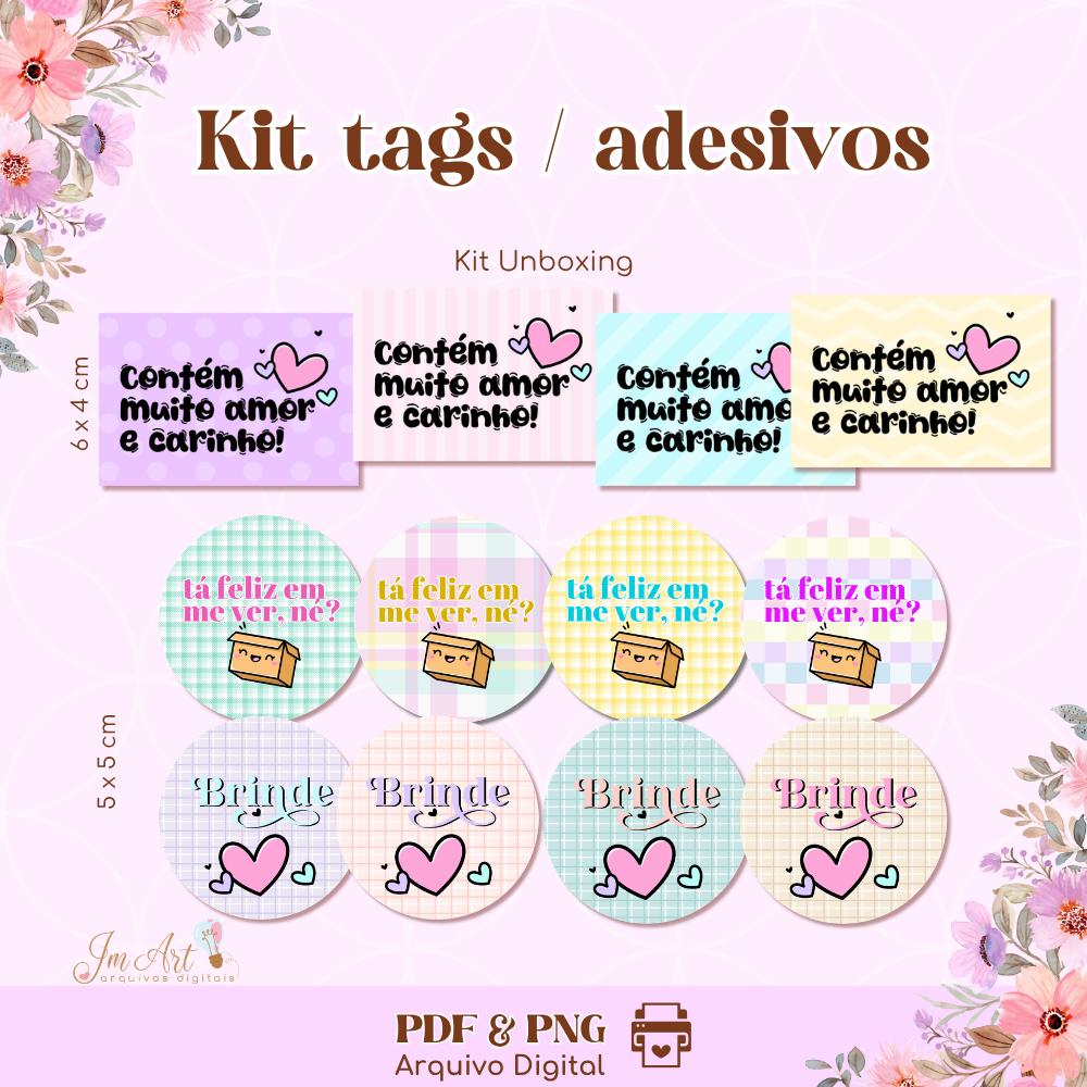 Kit Tags/Adesivos Unboxing ( Arquivo Digital)