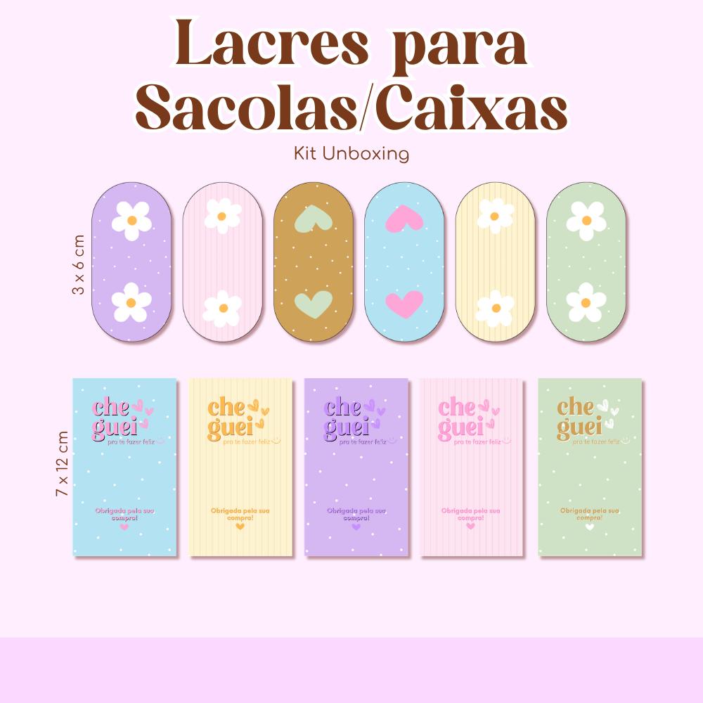 Lacre para Sacolas/caixas Kit Unboxing ( Arquivo Digital)