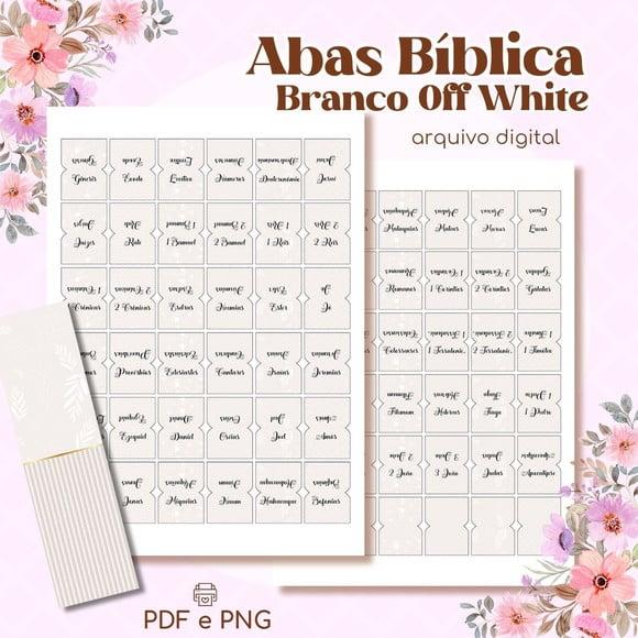Abas Bíblicas Branco Off White - Arquivo Digital