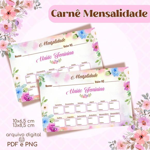 Carnê de Mensalidade União Feminina - Arquivo Digital