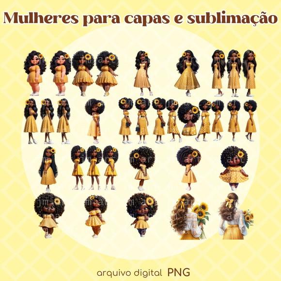 Arquivo digital Pack Mulheres Setembro Amarelo Girassol
