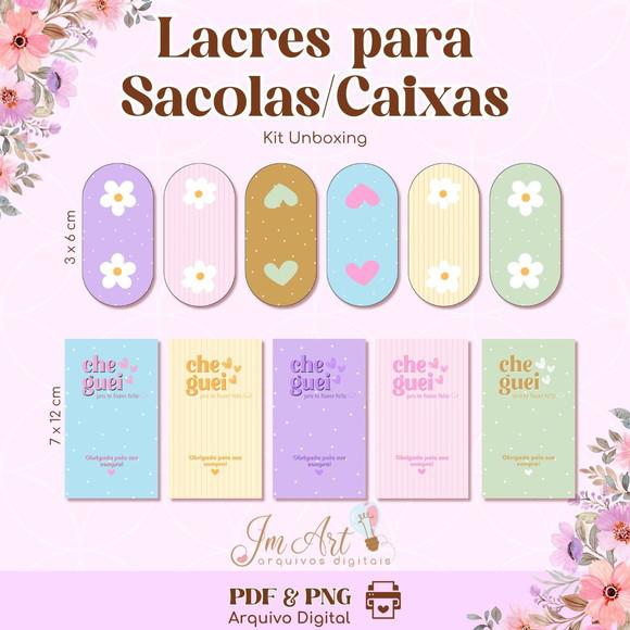 Lacre para Sacolas/caixas Kit Unboxing ( Arquivo Digital)