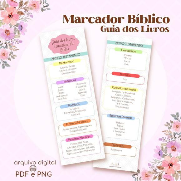 Marcador Guia dos Livros Bíblicos - Arquivo Digital