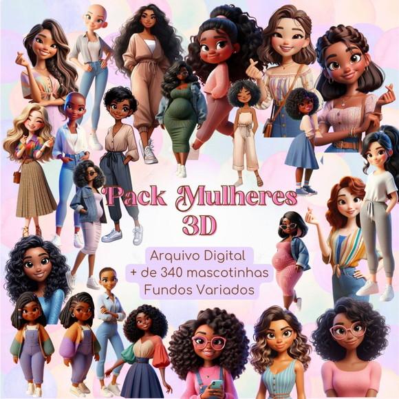 Pack Mulheres 3d - Kit Digital