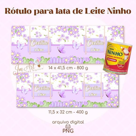 Rótulo para Lata de Leite Ninho Jardim Encantado 4 ( Arquivo Dig