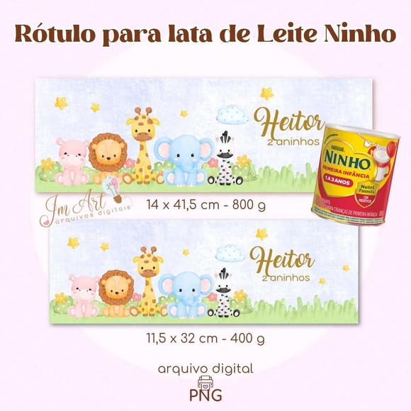Rótulo para Lata Safari Fofo Menino ( Arquivo Digital)