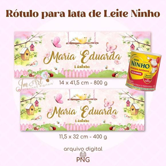 Rótulo para Lata de Leite Ninho Jardim Encantado 3 ( Arquivo Dig