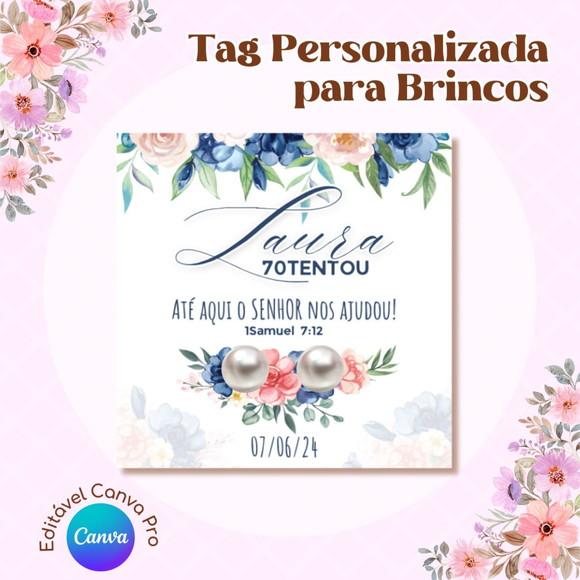 Tags para Brincos ( Editável pelo Canva Pro)