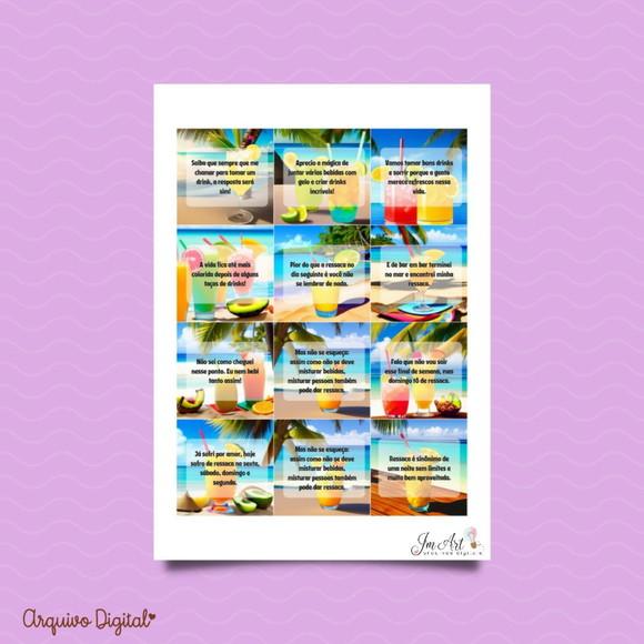 Tags para Drinks tropical - Arte Digital